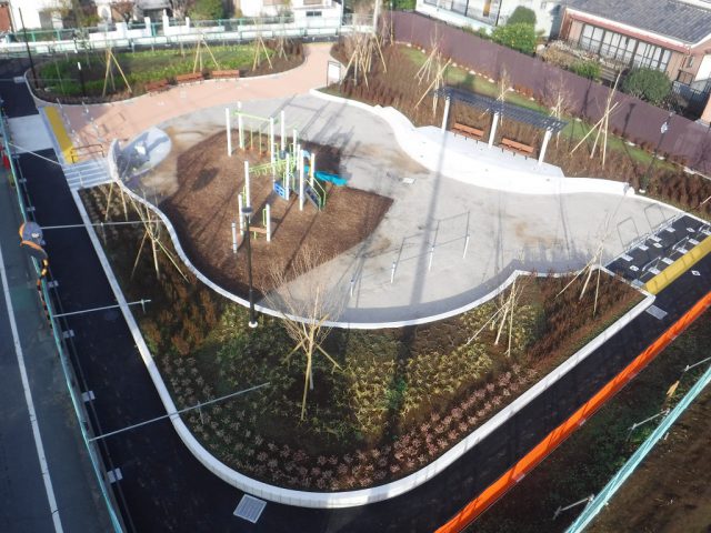 画像：公園工事